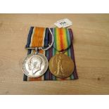 A pair of WWI Medals to 2.LIEUT.J.H.DARLINGTON said to be South Lancs Rgt, War & Victory Medals