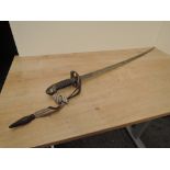 A British Infantry Officers Sword 1822 pattern, no scabbard, Gothic hilt, fold down guard, blade