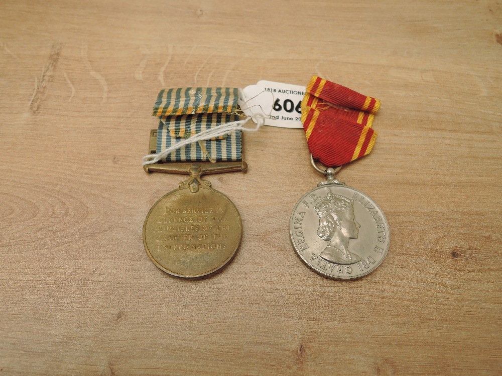 Two Medals, Fire Brigade Long Service Medal to LDG.FIREMAN.GEORGE.KIFFIN and a UN Korea Medal - Image 2 of 4