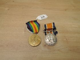 A WWI Medal Pair, War & Victory Medals to 211661 PNR R.H.GRIFFITHS.R.E, both with ribbons