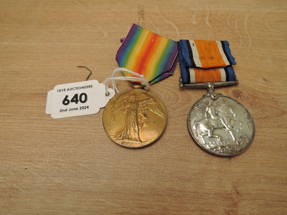 A WWI Medal Pair, War & Victory Medals to 10158 PTE.J.MILLER.CONN.RANG, both with ribbons