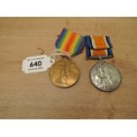 A WWI Medal Pair, War & Victory Medals to 10158 PTE.J.MILLER.CONN.RANG, both with ribbons
