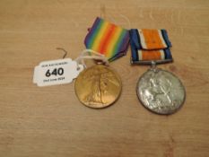 A WWI Medal Pair, War & Victory Medals to 12616 PTE.J.MONEY.R.HIGHRS , both with ribbons