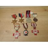 Seven British Medals, Burma Star engraved SGT.G.Glen, 1939-45 Star, War Medal unnamed as issued, Two