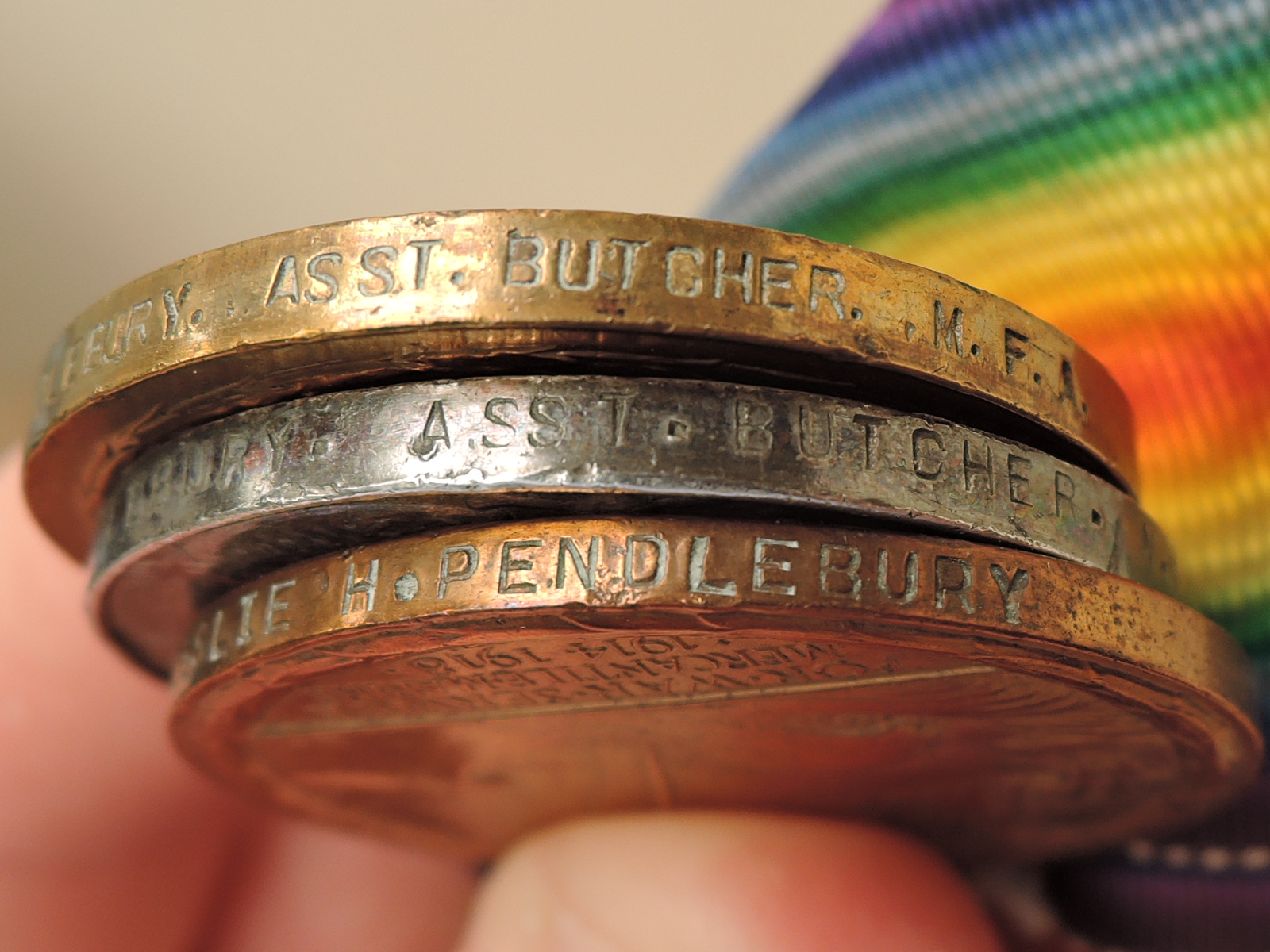 A WWI Trio, War & Victory Medals to L.H.PENDLEBURY.ASST.BUTCHER.M.F.A. and a Mercantile Marine War - Image 4 of 4