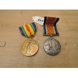 A WWI Medal Pair, War & Victory Medals to 331449 PTE.W.MERRICK.LABOUR.CORPS, both with ribbons