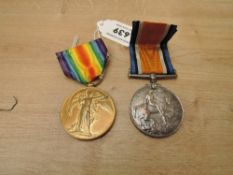 A WWI Medal Pair, War & Victory Medals to 331449 PTE.W.MERRICK.LABOUR.CORPS, both with ribbons