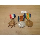 A WWI Medal Trio, 1914-15 Star, War Medal & Victory Medal to T4-059145 DVR.W.L.JONES.A.S.C, all with