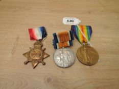 A WWI Medal Trio, 1914-15 Star, War Medal & Victory Medal to T4-059145 DVR.W.L.JONES.A.S.C, all with