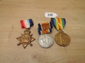 A WWI Medal Trio, 1914-15 Star, War Medal & Victory Medal to T4-059145 DVR.W.L.JONES.A.S.C, all with