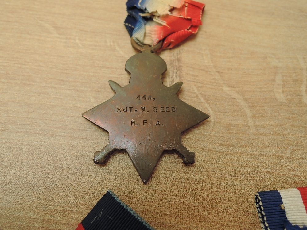 A Group of Ten Medals, WWI 1914-15 Star to 443.SJT.W.SEED.R.F.A, War & Victory Medals to 443 A.B.Q. - Image 7 of 7