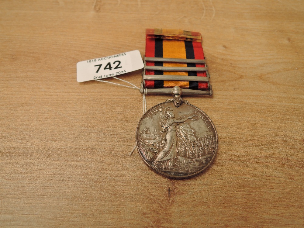 A Queen's South Africa Medal with three clasps, Cape Colony, Orange Free State and Transvaal to 2066 - Image 2 of 4