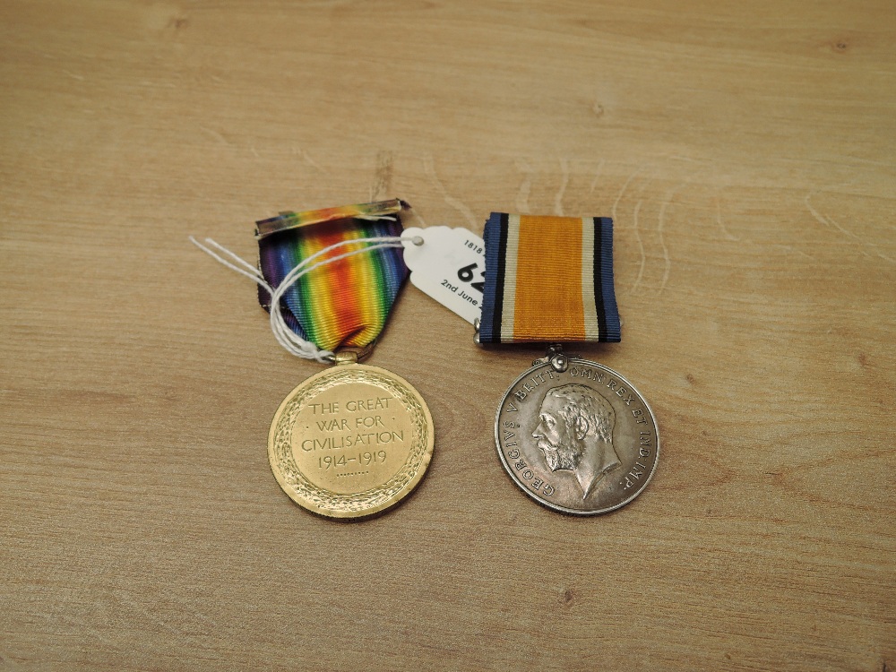 A WWI Medal Pair, War & Victory Medals to K27974 B.WALSH.STO.1.R.N, both with ribbons - Image 2 of 4
