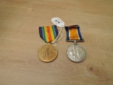 A WWI Medal Pair, War & Victory Medals to 9268 PTE.J.H.POTTS.&R.W.FUS, both with ribbons