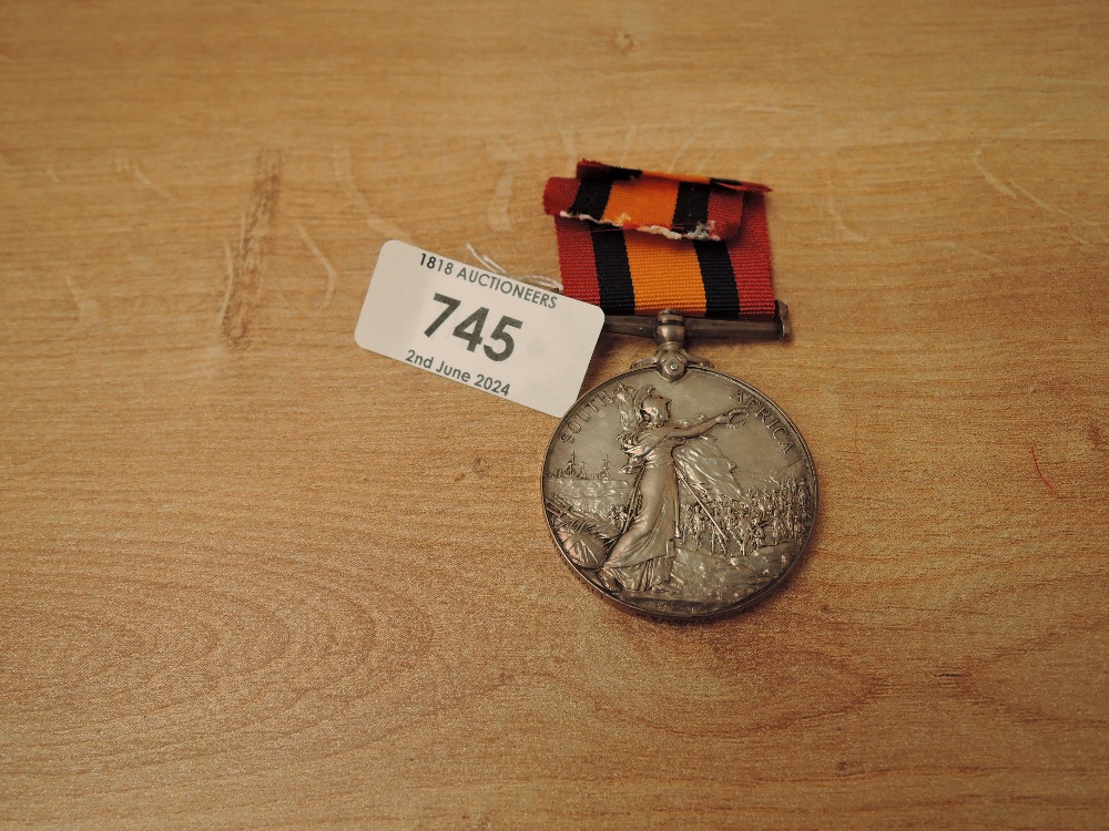 A Queen's South Africa Medal to 7730 PTE.F.Tushingham.Liverpool.Regt, Campaign Anglo-Boer War 1899-