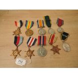 A Group of Ten Medals, WWI 1914-15 Star to 443.SJT.W.SEED.R.F.A, War & Victory Medals to 443 A.B.Q.