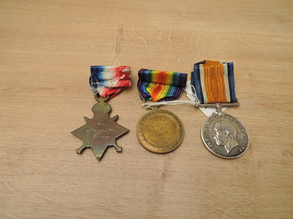 A WWI Medal Trio, 1914-15 Star to 1688 L.CPL.R.LEEMING.DURH.L.I, War Medal & Victory Medal to 1688 - Image 2 of 4