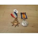 A WWI Medal Pair, 1914-15 Star & War Medal to 21735 PTE.W.ROSSINGTON.S.WALES.BORD