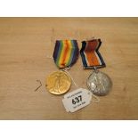 A WWI Medal Pair, War & Victory Medals to 27137 PTE.A.LEAY.K.S.L.I, both with ribbons