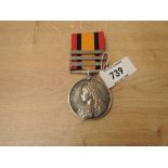 A Queen's South Africa Medal with three clasps, Cape Colony, Tugela Heights and Relief of