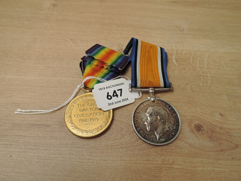 A WWI Medal Pair, War & Victory to 37104 PTE.H.V.HILL.HAMPS.R, both with ribbons - Image 2 of 4