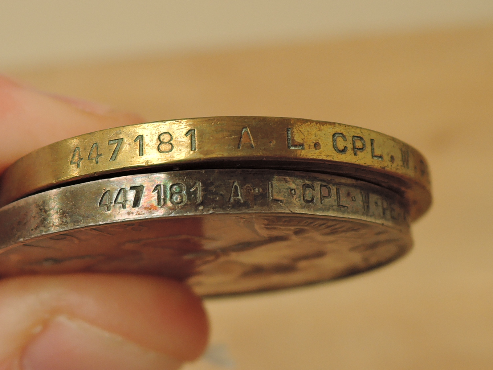 A WWI Pair to 447181 A.CPL.W.PERKS 15th CANADIAN INFANTRY, War & Victory Medals, Colonial Troops - Image 3 of 4