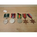 A WWII Five Medal Group to 856723 L.A.C.T.REDFERN.A.A.F, 1939-45 Star, Burma Star, Defence Medal,