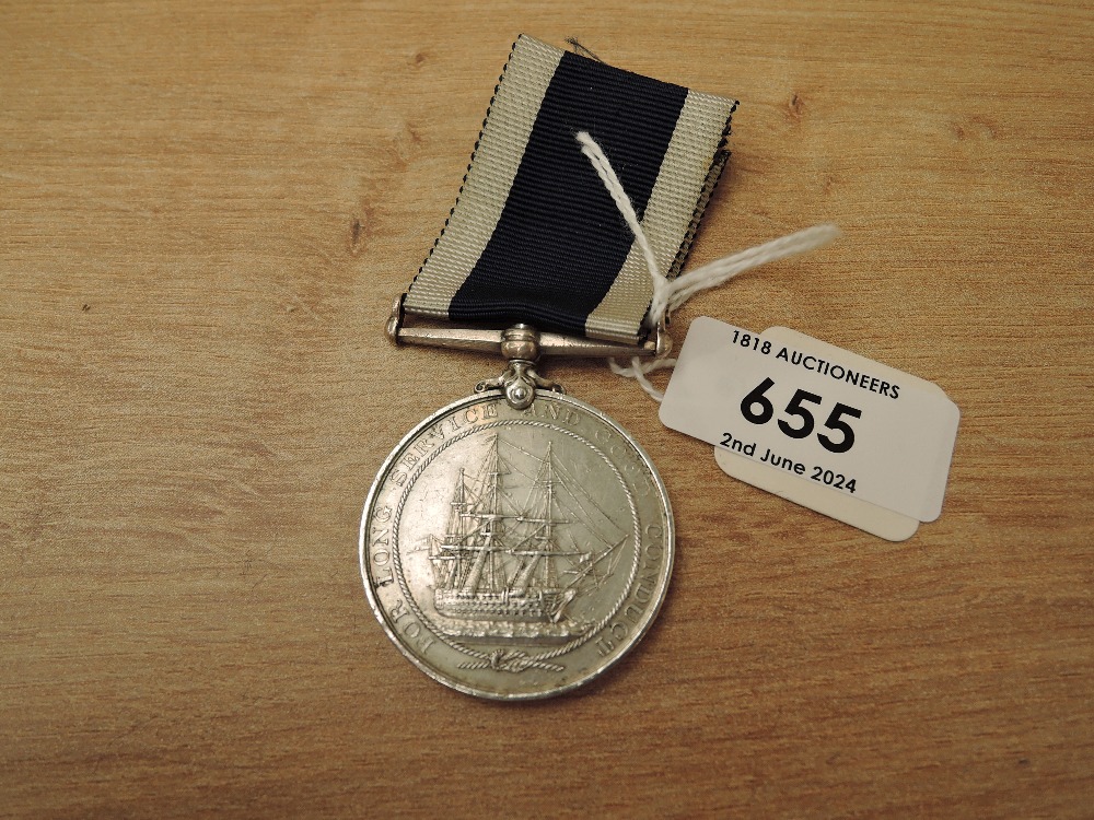 A Edward VII Royal Naval Long Service and Good Conduct Medal to 281483 A.W White.Stoker.P.O HMS