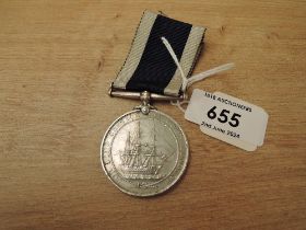 A Edward VII Royal Naval Long Service and Good Conduct Medal to 281483 A.W White.Stoker.P.O HMS