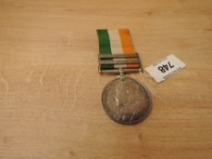A Edward VII Kings South Africa Medal with two clasps, South Africa 1901 and South Africa 1902, to