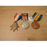 A Trio of WWI Medals to 5394.PTE.W.BROWN.2/WORC.R, 1914 Star, War Medal 1914-20 and Victory Medal