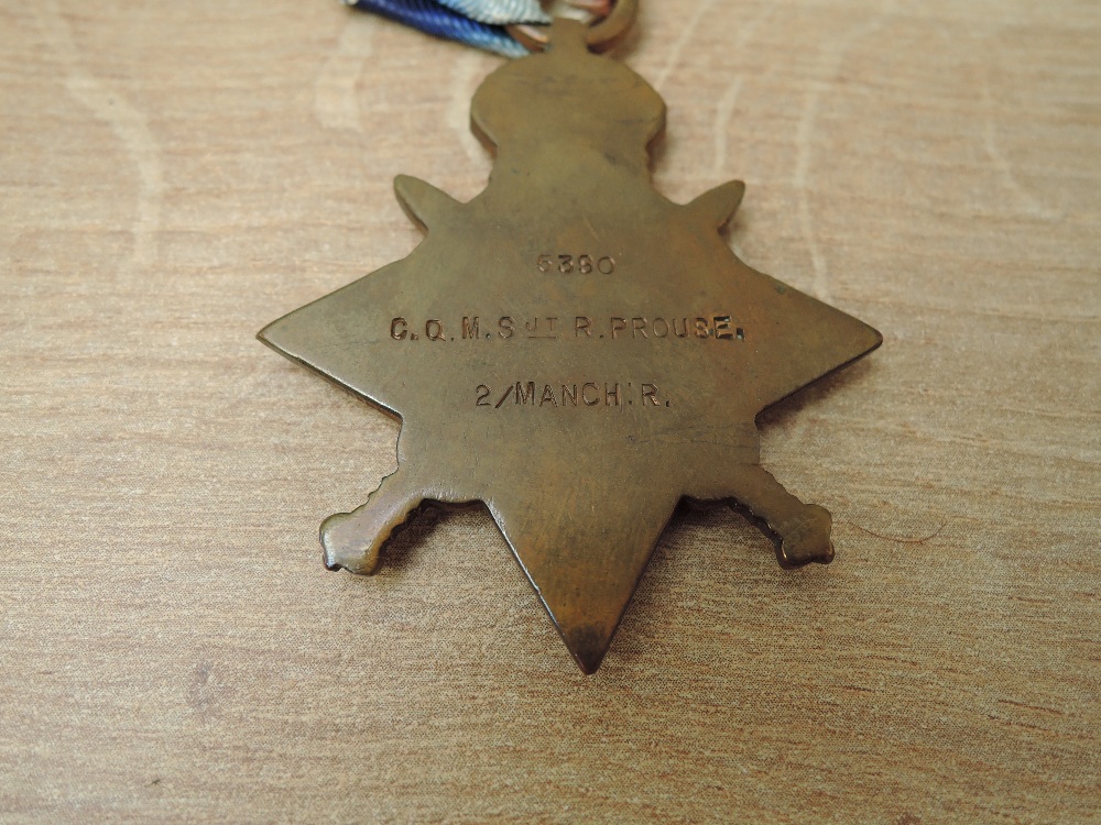 A WWI Group of Four Medals to 6390.C.Q.M.SJT./CAPT.R.PROSE.2/MANCH.R, 1914 Star with 5th Aug-22nd - Image 6 of 6