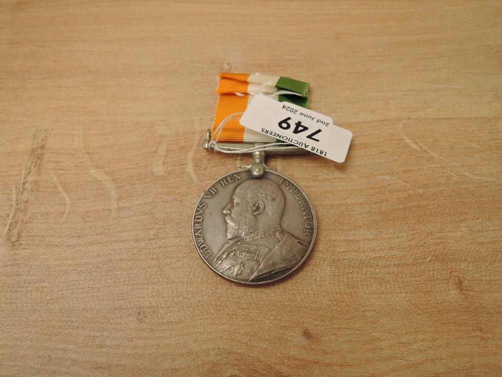 A Edward VII Kings South Africa Medal, this medal has had name erased and has wrong top - Image 2 of 3