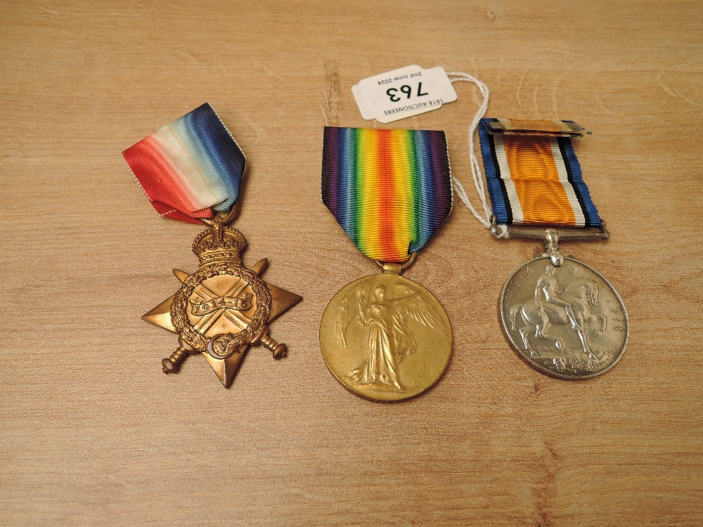 A Trio of WWI Medals to 18466.PTE.J.SYERS.YORK.&.LANC.R, 1914-15 Star, War Medal 1914-20 and Victory