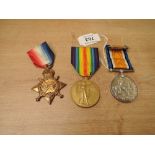 A Trio of WWI Medals to 18466.PTE.J.SYERS.YORK.&.LANC.R, 1914-15 Star, War Medal 1914-20 and Victory