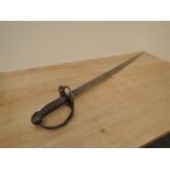 A possibly British Infantry Officers Sword, decorated blade, makers mark Bell Liverpool, proof