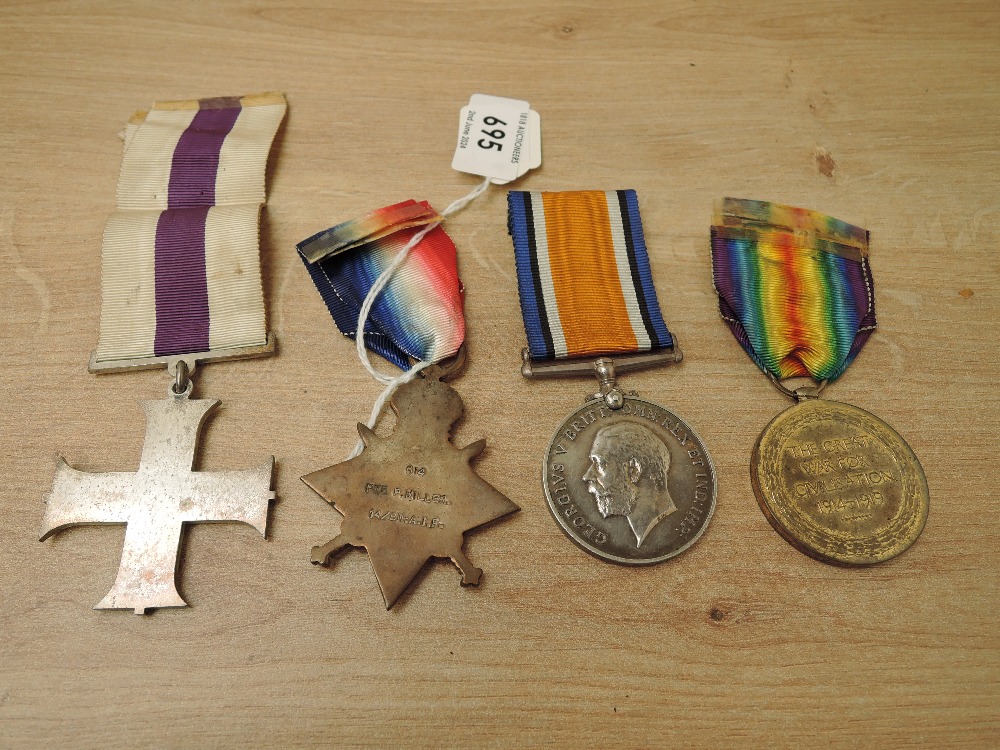 A WWI Military Cross Group of Four Medals to CAPT.P.T.MILLERS.M.C 14/BTN.A.I.F, Military Cross - Image 2 of 5