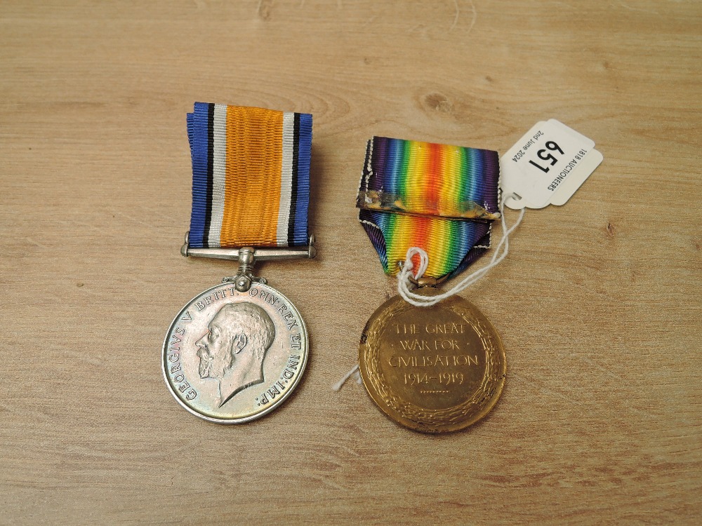 A WWI Medal Pair, War & Victory to 51704 A/SGT.W.E.CLARKE.L.POOL.R, both with ribbons - Image 2 of 4