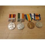 A group of Four Medals, Queens South Africa Medal with three clasps, Cape Colony, Orange Free