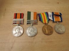 A group of Four Medals, Queens South Africa Medal with three clasps, Cape Colony, Orange Free