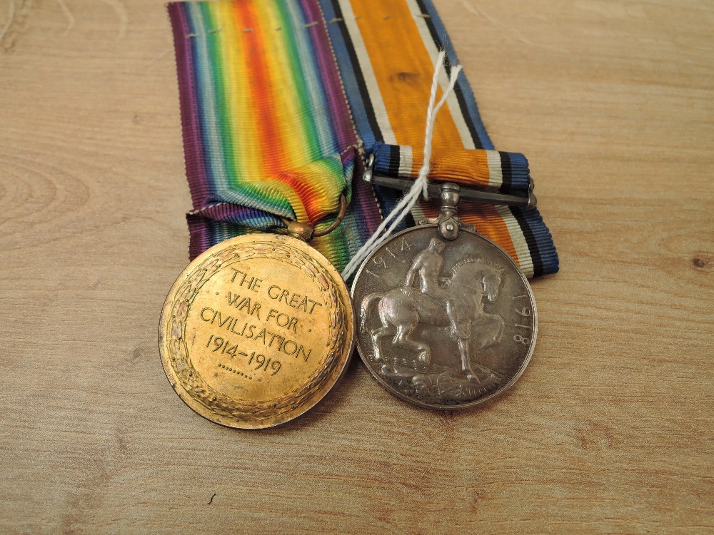 A pair of WWI Medals to 2.LIEUT.J.H.DARLINGTON said to be South Lancs Rgt, War & Victory Medals - Image 2 of 4
