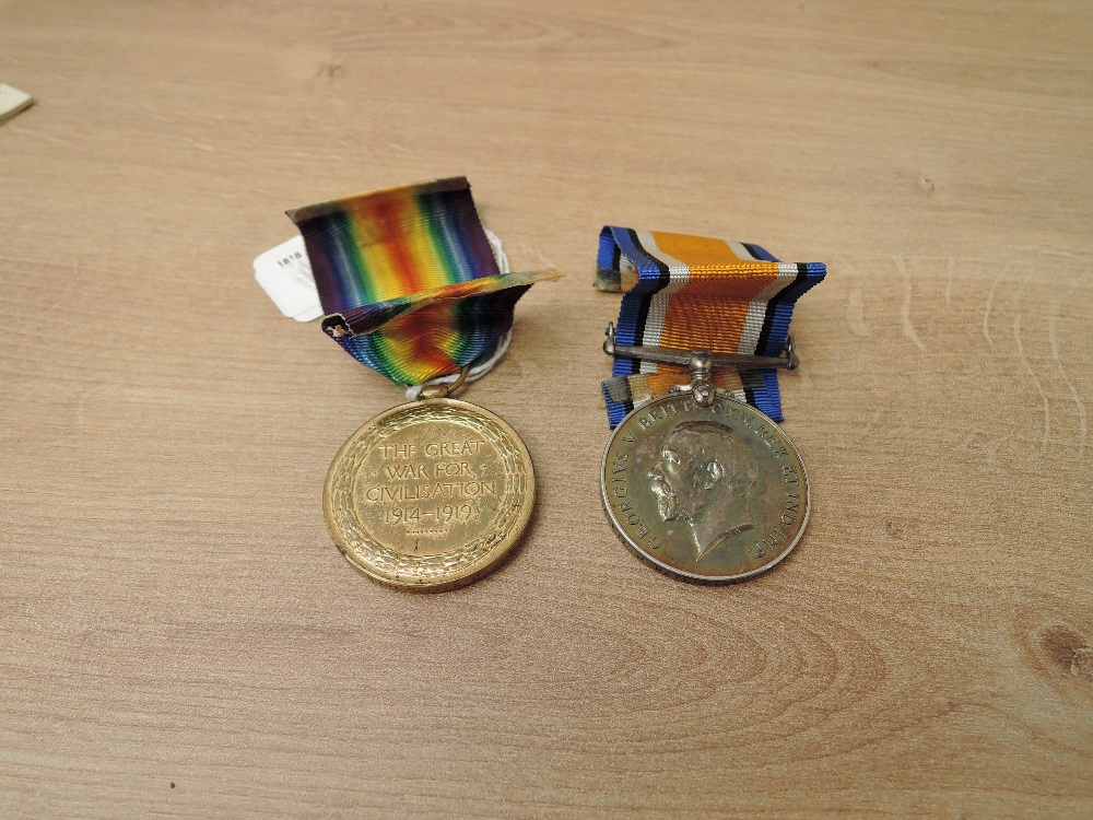 A WWI Medal Pair, War & Victory to 3610 PTE.J.WATERFIELD.S.LAN.R, both with ribbons - Image 2 of 4