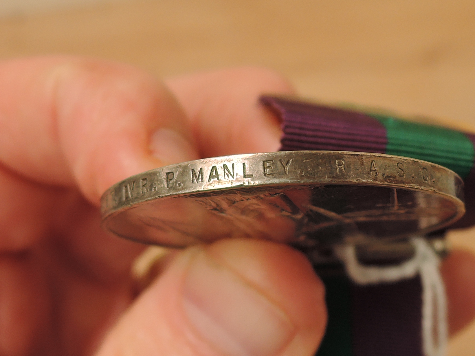A George VI British General Service Medal 1918-62, Palestine clasp to T/64087 DVR.P.MANLEY.R.A.S.C - Image 4 of 4