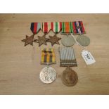 A WWII Medal Group, British Korea Medal 21128235 PTE.C.D.CARNE.K.S.L.I.I, UN Medal, 1939-45 Star,