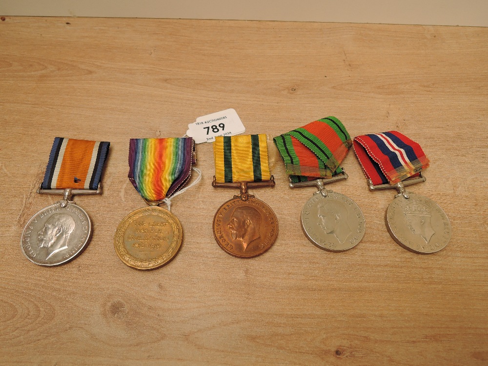 A WWI & WWII Five Medal Group, Territorial Force War Medal, War Medal & Victory Medals to 30361 - Image 2 of 5