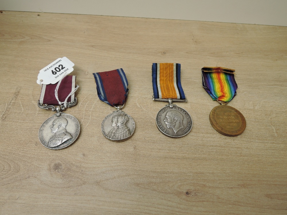 A Four British Medals Group, WWI Medal Pair, War Medal to 4624 PTE.R.TOPLISS.13-HRS, Victory Medal - Image 2 of 4