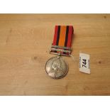 A Queen's South Africa Medal with two clasps, Natal and Orange Free State to 7143 CPL.R.Chadwick.