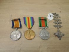 A WWI Medal Pair, War & Victory to 204802 PTE.J.LUND.L.POOL.R along with a WWII Defence Medal and