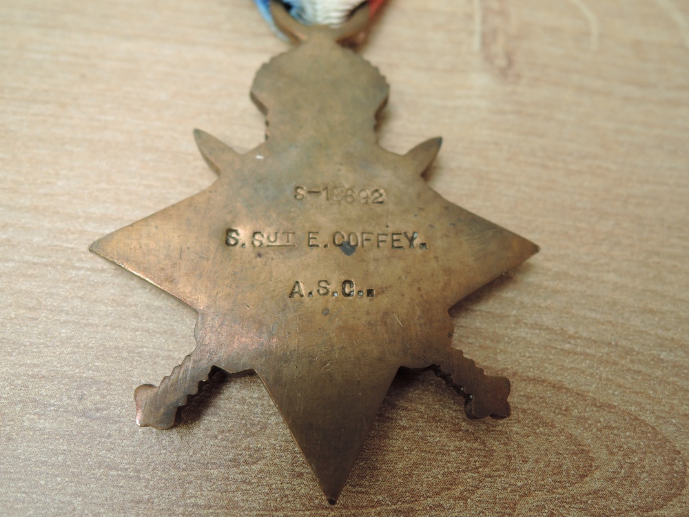 A WWI Four Medal Group to S-18692 SJT.E.COFFEY.A.S.C, A.W.O.CL.I.E.COFFEY.S.O.M and SJT.E.COFFEY, - Image 5 of 5