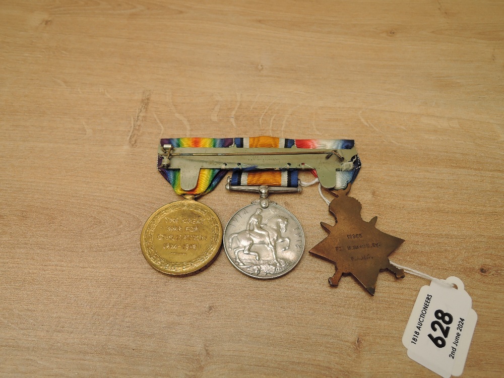 A WWI Medal Trio, 1914-15 Star to 18956 PTE.M.MAWDSLEY.R.A.M.C, War Medal & Victory Medal to 18956 - Image 2 of 4